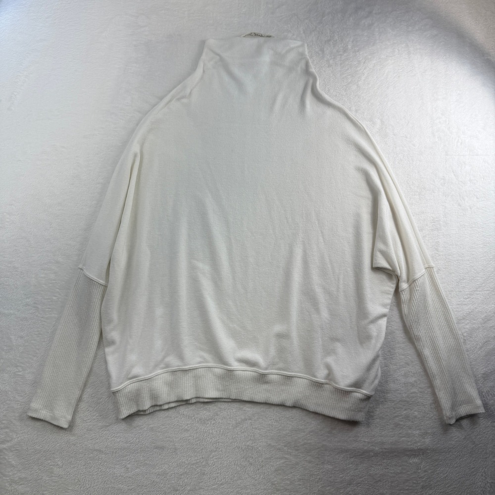 Michael Stars L Large Madison Brushed Jersey Long Sleeve Dolman Mock Neck White - Picture 8 of 12